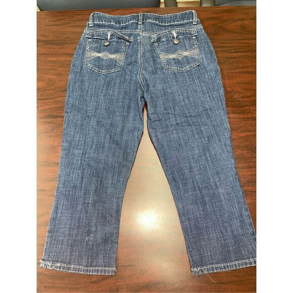 Riders By Lee Curvy Fit Denim Capris Size 8 - Picture 3 of 10